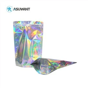3.5G holografinės hologramos filmo išspausdintos „Mylar“ pakuotės krepšiai su „Ziplock“