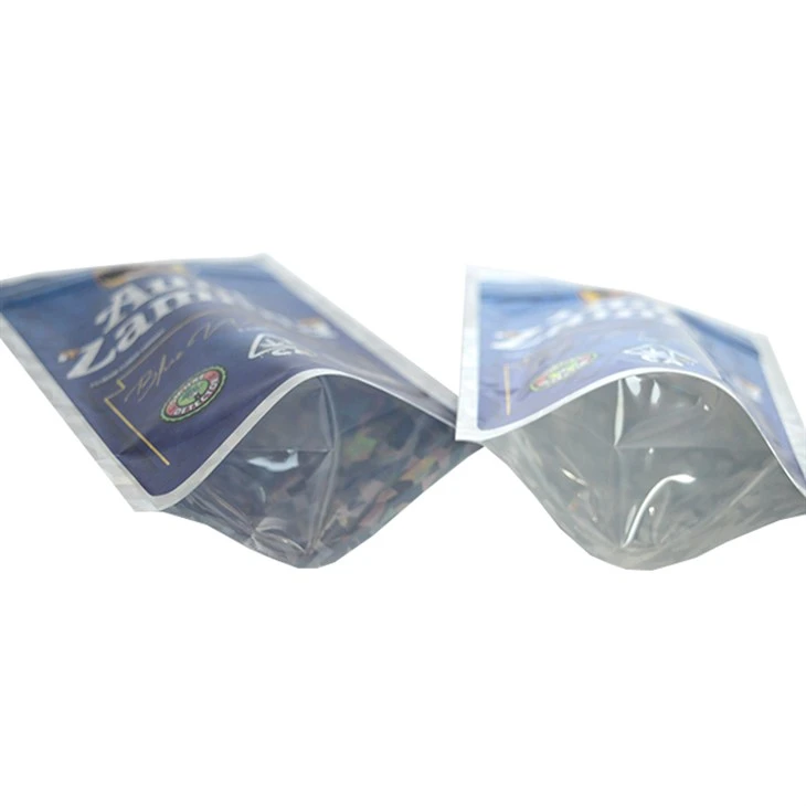 Laser Rainbow Holographic Hogram Ziplock Bag Plastic Stand Up Pouch Packaging