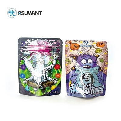 Individualizuotas spausdintas aliuminio 3,5 g pakartotinai užfiksuotas valgomosios pakuotės kvapo įrodymas Atsistokite maišelius 3.5 „Mylar“ maišeliai